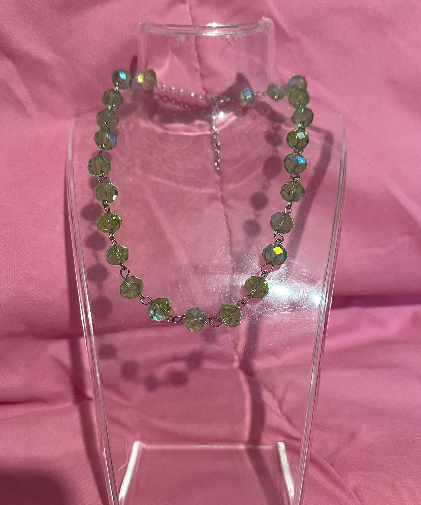 Crystal green necklace