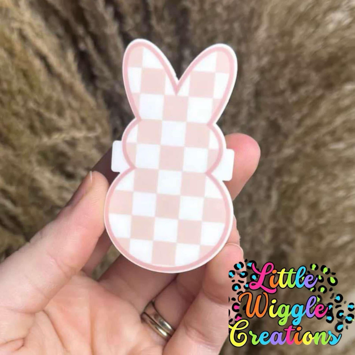 Checked bunny clip