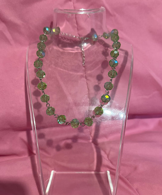 Crystal green necklace