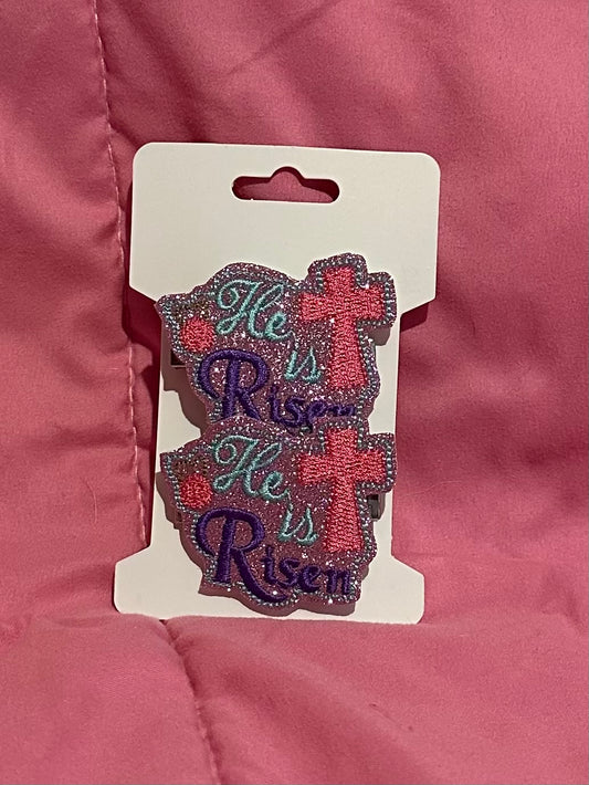 He is risen hair clips