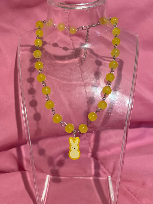 Yellow peeps necklace
