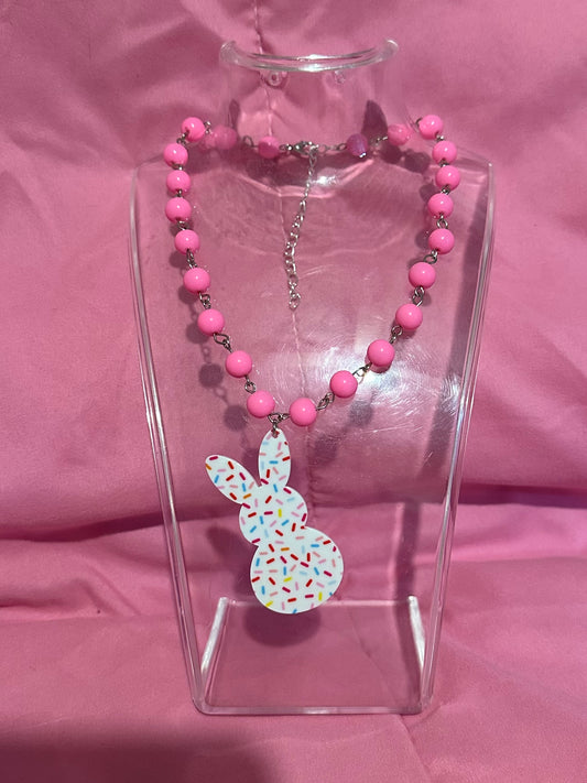 Sprinkle pink necklace