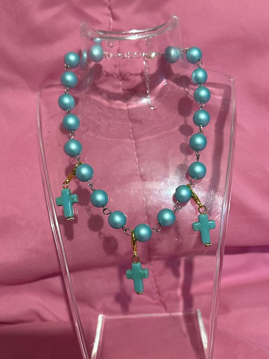 Turquoise cross necklace
