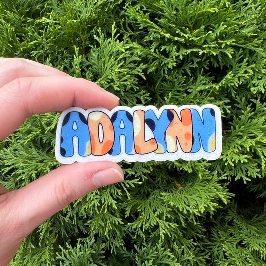 Blue dog name clip